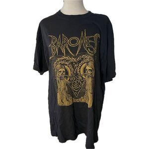 Baroness Mens Size XL Gold & Grey Tour 2019 Graphic T Shirt Black Gold NWT)